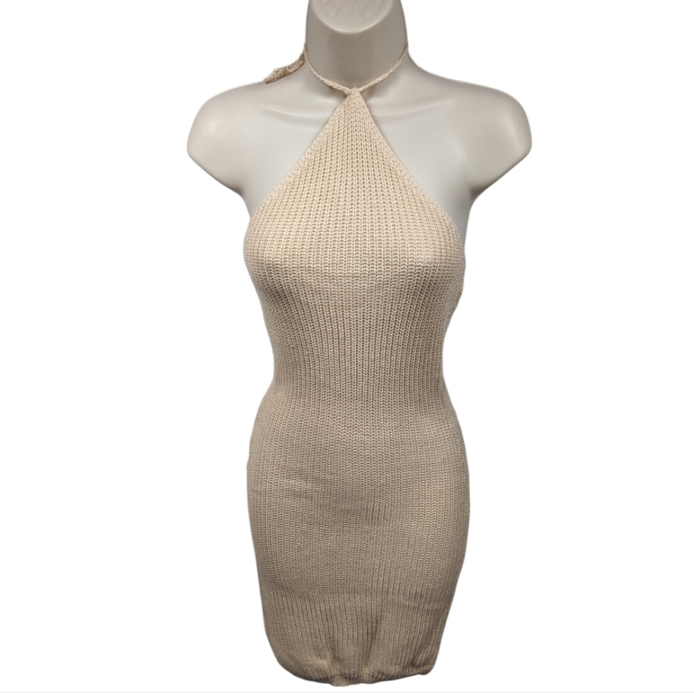 Princess Polly Dayna Mini Dress Beige Sz S/M